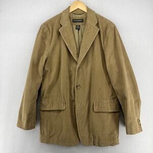 BANANA REPUBLIC Blazer M Corduroy Three Button Notch Collar Cotton Blend Brown